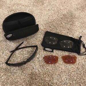 Tifosi Black Sunglasses with Interchangeable Lenses Youth Fit